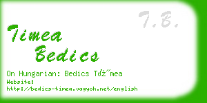 timea bedics business card